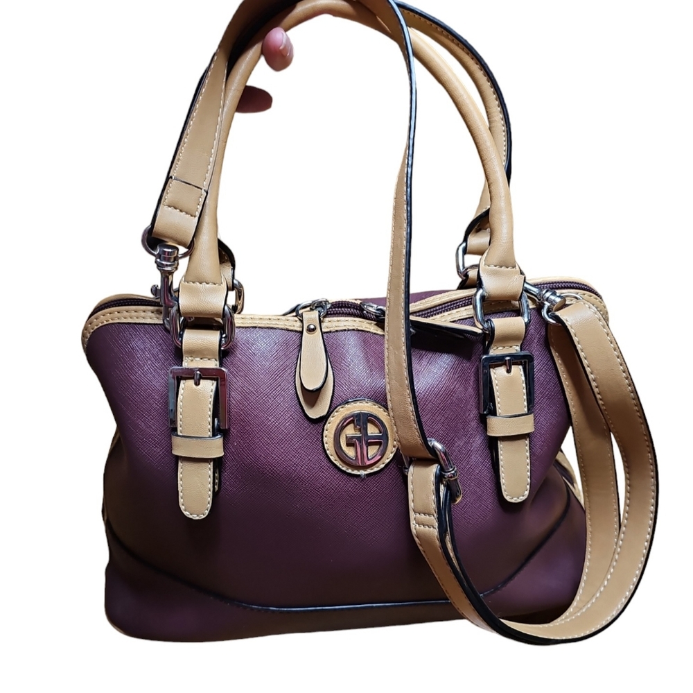 Giani Bernini Saffiano Satchel/Crossbody with Adjustable Strap 